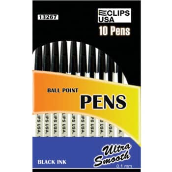 10Pk of Pens - Black Ink (72 Pack)