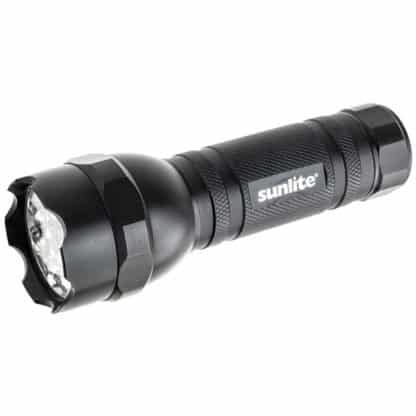 Tactical Flashlight with 4-Modes, Flashlight, Strobe, Green Light, Red Laser, Water Resistant (1 Pack)