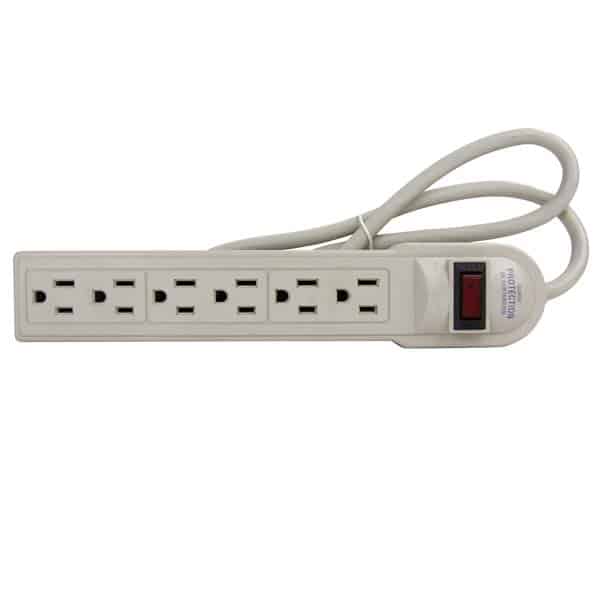 Electrical Outlet Wall Plug/Power Strip UL listed 6 Socket Splitter & Power Cord 