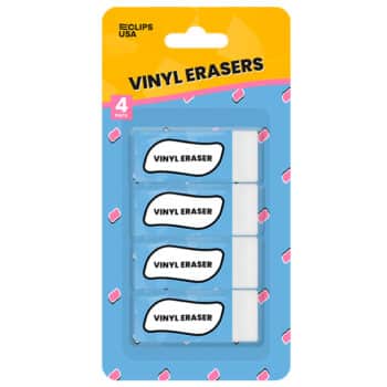 Vinyl erasers, 4 Pk.