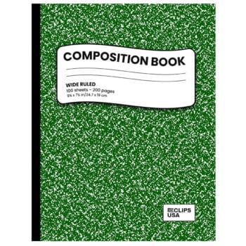 Composition Notebook - Wide Ruled, Green