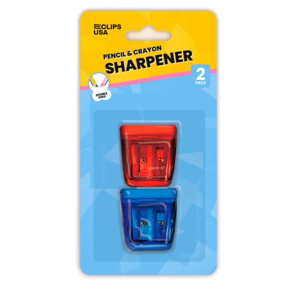 Pencil & Crayon Sharpener, Asst. Colors, 2 Pk. - NRS Marketplace