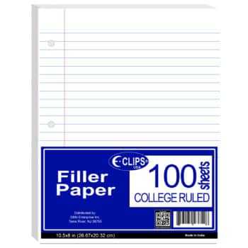 Filler Paper - College Ruled - 100 Count