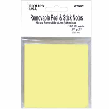 Sticky Notes, Yellow, 3x3, 100 Sheets