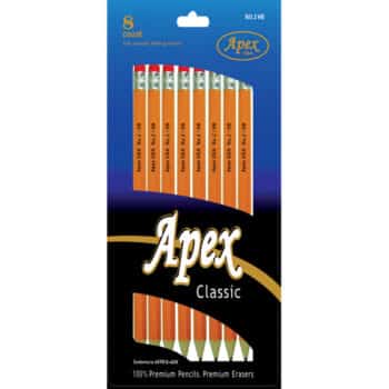 APEX Classic #2 Pencils, 8Pk