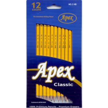 APEX Classic #2 Pencils, 12Pk