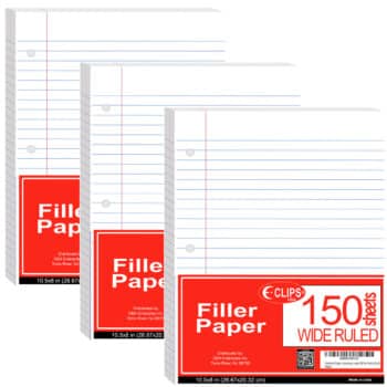 Filler Paper - Wild Ruled - 150 Sheets