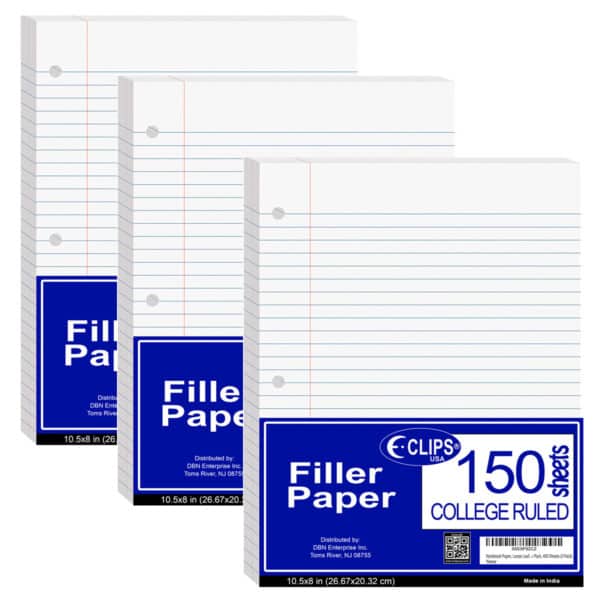 Filler Paper - College Ruled - 150 Sheets - NRS Marketplace