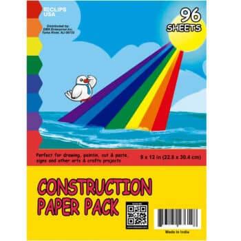 Construction Paper Pack, 96 Sheets