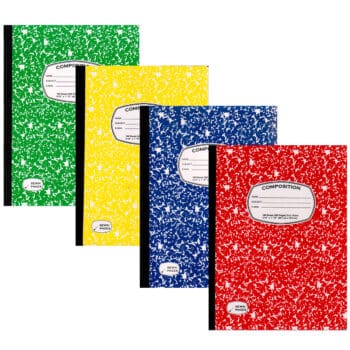 Composition Notebook, Wide Ruled, 100 Sheets, Asst. Colors.