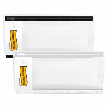 Poly Zipper Pouch, Black & White