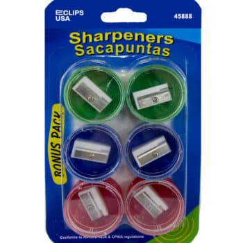 6 Ct. Sharpeners W/Blistered