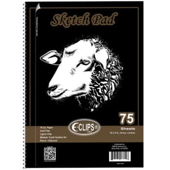 Sketch Book, Poly Cover, 9"x12", 75 Sheets