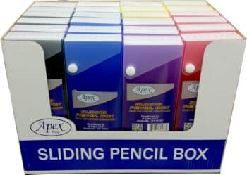 Sliding Pencil Box, Assorted Colors