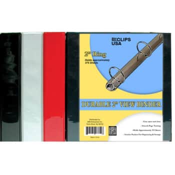 Vinyl View Binder, 2"