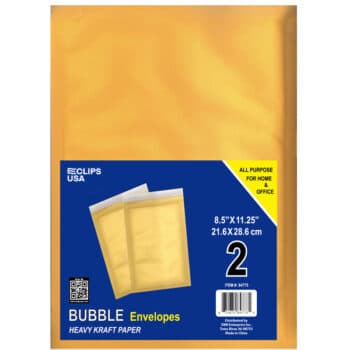 Bubble Envelopes, Peel & Seal, 8.5x11, 2 Pk.