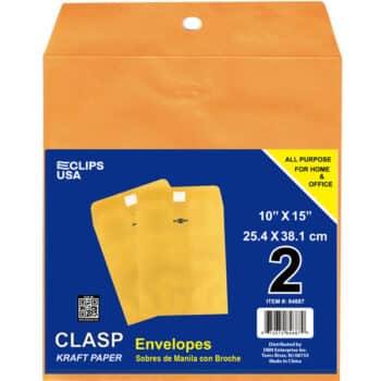 Clasp Envelopes, 10x15, 2 Pk.