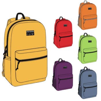 Backpack, 17 Inch, Assorted Colors