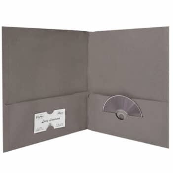 Paper Portfolios, 2 Pockets, Grey