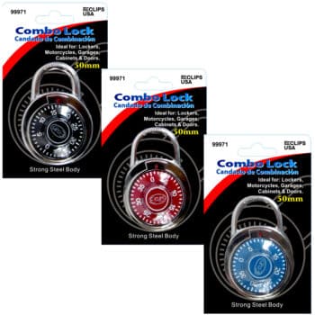 Combination Lock, Assorted Colors