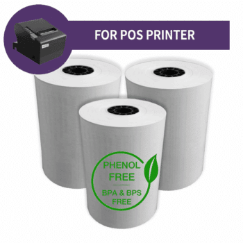 POS Printer Receipt Paper Rolls PHENOL FREE (BPA & BPS Free)